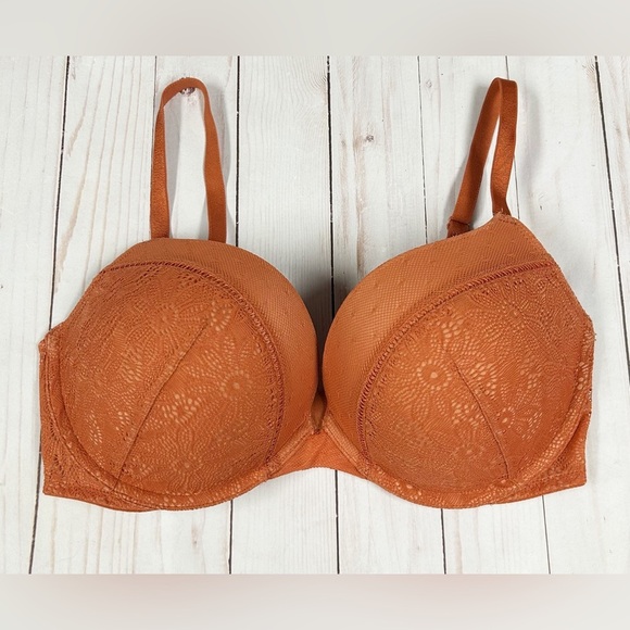 Victoria’s Secret Very Sexy Push Up Lace Bra Burnt Orange Size 34DD - Picture 6 of 6